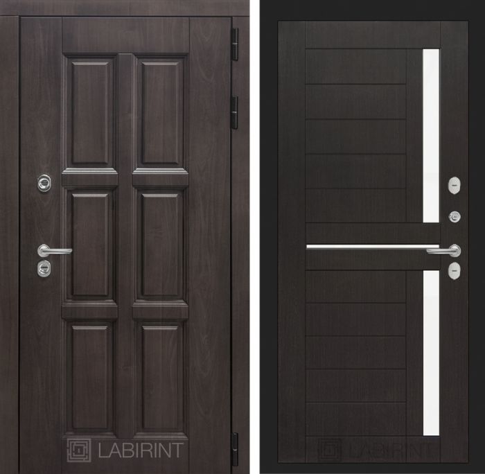 Входная дверь Лабиринт Лондон 02 - Венге, стекло белое