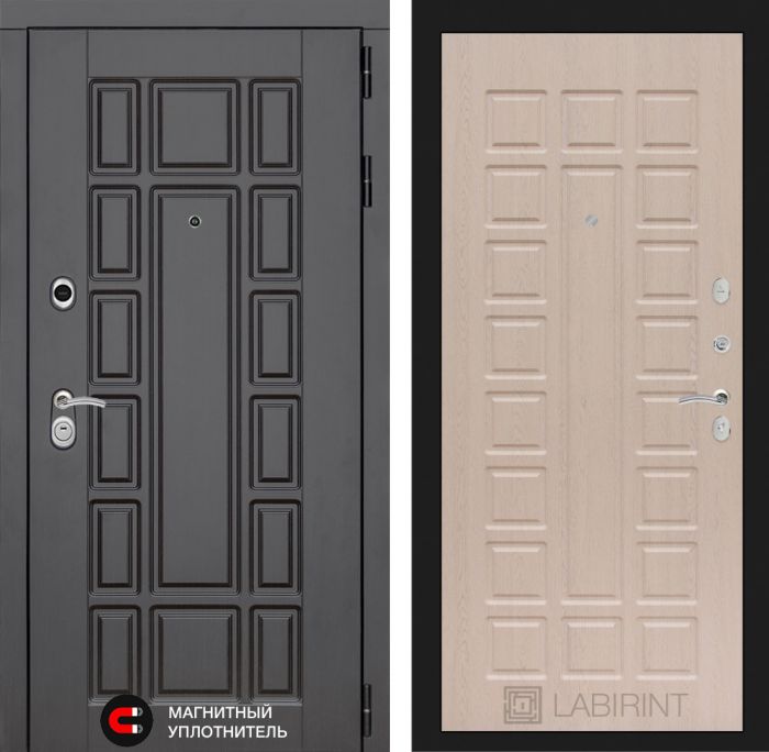 Входная дверь Лабиринт Нью-Йорк замок Mottura 04 - Беленый дуб