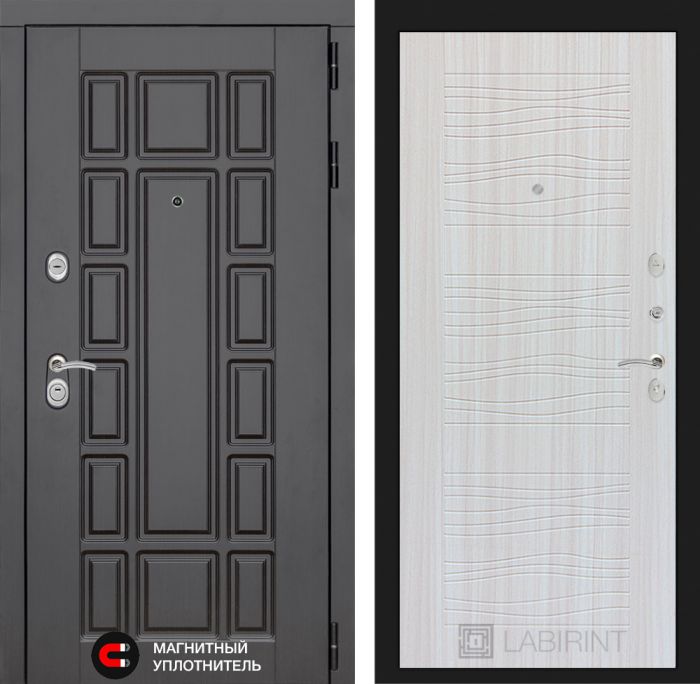 Входная дверь Лабиринт Нью-Йорк замок Mottura 06 - Сандал белый