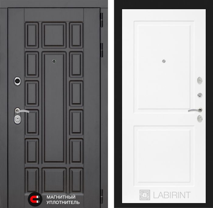 Входная дверь Лабиринт Нью-Йорк замок Mottura 11 - Белый софт