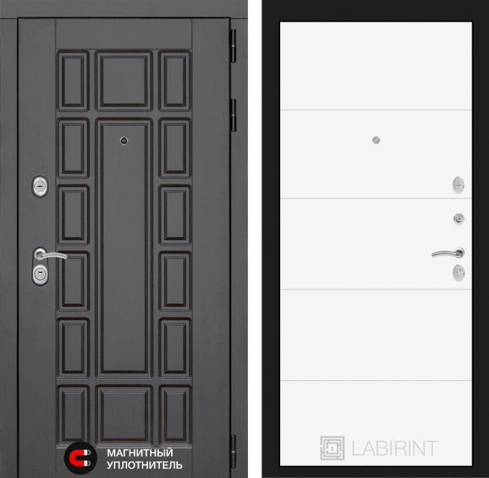 Входная дверь Лабиринт Нью-Йорк замок Mottura 13 - Белый софт