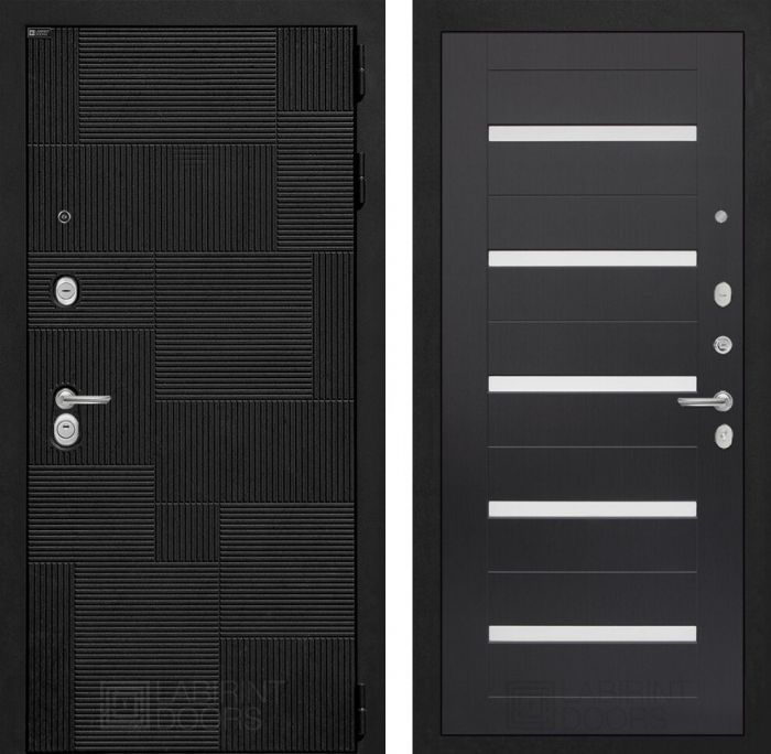 Входная дверь Лабиринт PAZL 01 - Венге, стекло белое