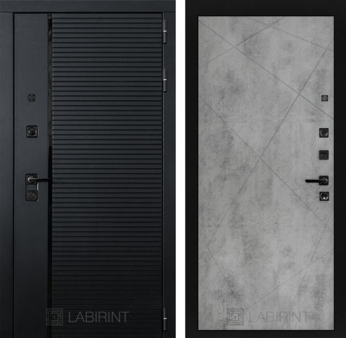 Входная дверь Лабиринт PIANO 24 - Бетон светлый