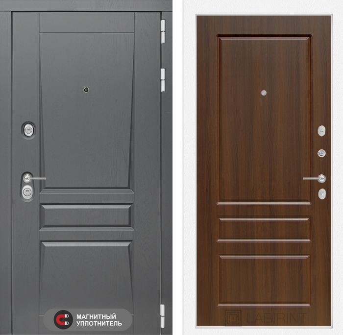 Входная дверь Лабиринт Платинум 03 - Орех бренди
