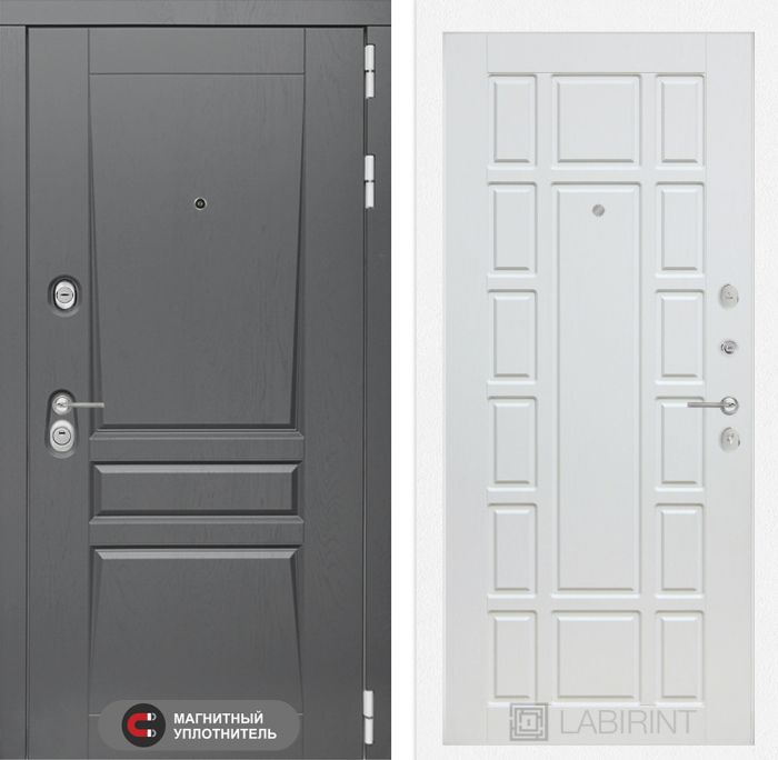 Входная дверь Лабиринт Платинум 12 - Белое дерево