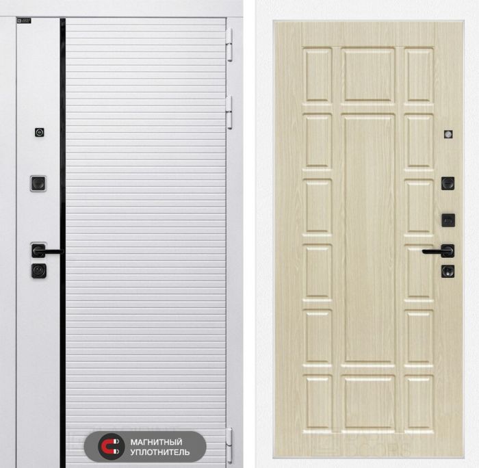 Входная дверь Лабиринт ROYAL замок Mottura 12 - Беленый дуб