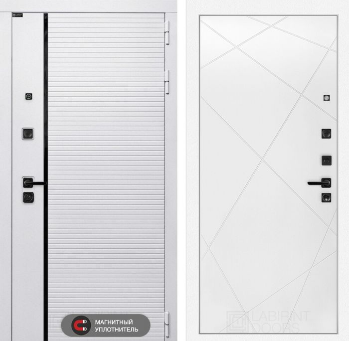 Входная дверь Лабиринт ROYAL замок Mottura 24 - Белый софт