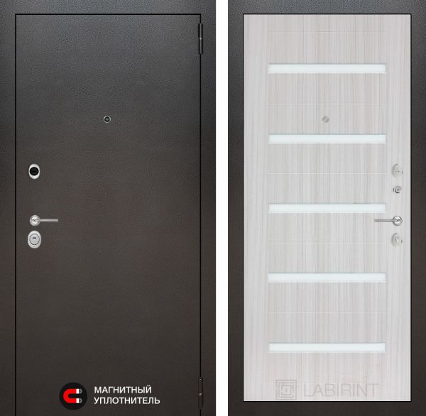 Входная дверь Лабиринт SILVER 01 - Сандал белый