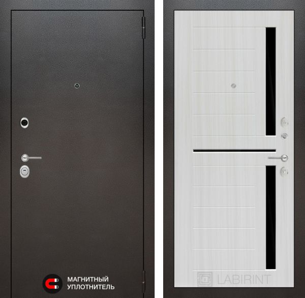 Входная дверь Лабиринт SILVER 02 - Сандал белый