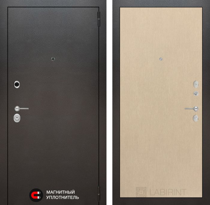 Входная дверь Лабиринт SILVER 05 - Венге светлый