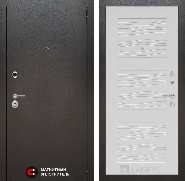 Входная дверь Лабиринт SILVER 06 - Белое дерево