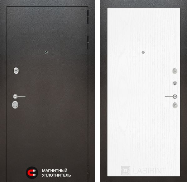 Входная дверь Лабиринт SILVER 07 - Белое дерево