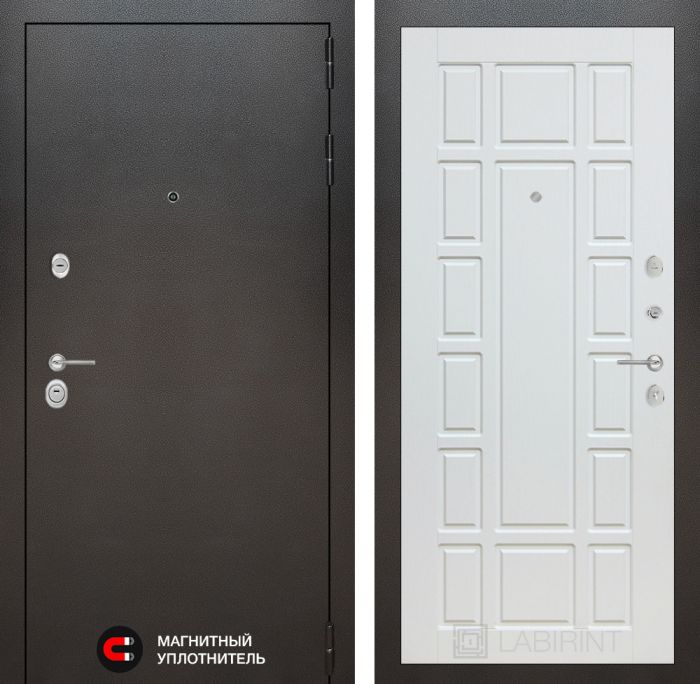 Входная дверь Лабиринт SILVER 12 - Белое дерево