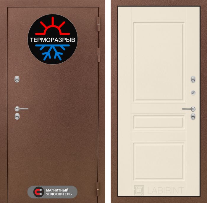 Входная дверь Лабиринт Термо Магнит 03 - Крем софт