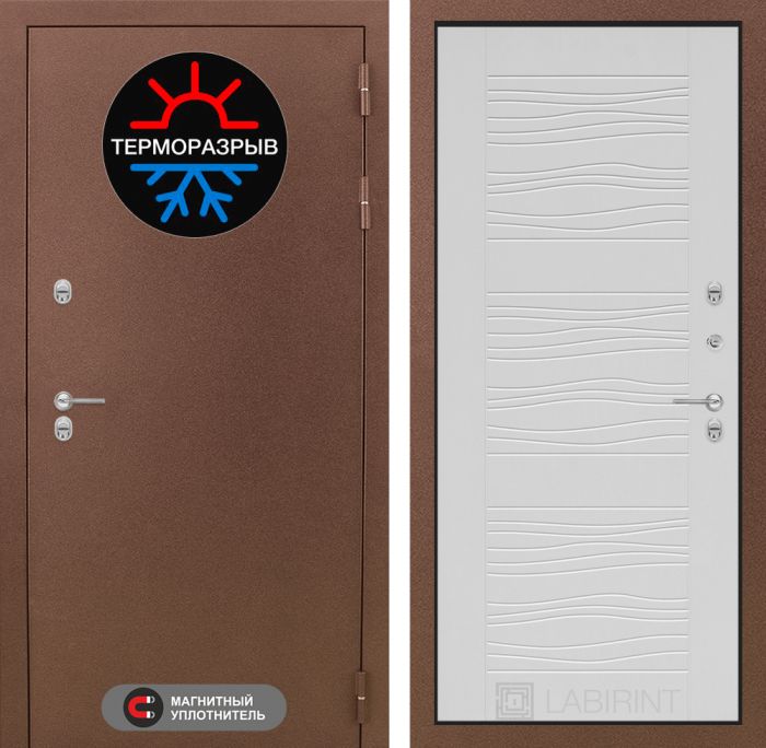 Входная дверь Лабиринт Термо Магнит 06 - Белое дерево