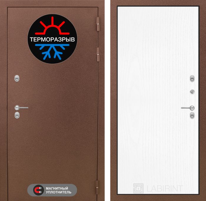 Входная дверь Лабиринт Термо Магнит 07 - Белое дерево