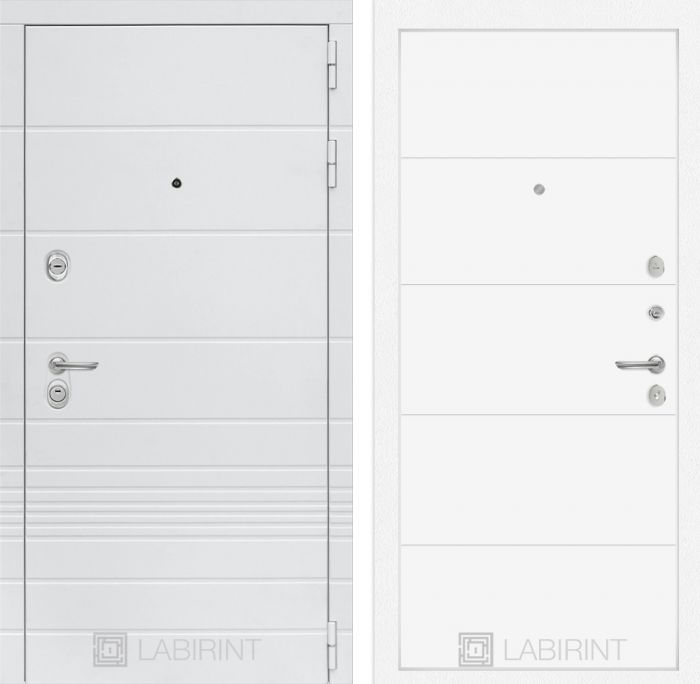 Входная дверь Лабиринт Трендо 13 - Белый софт