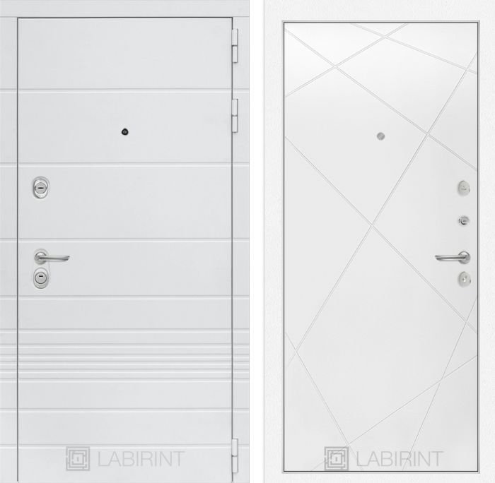 Входная дверь Лабиринт Трендо 24 - Белый софт