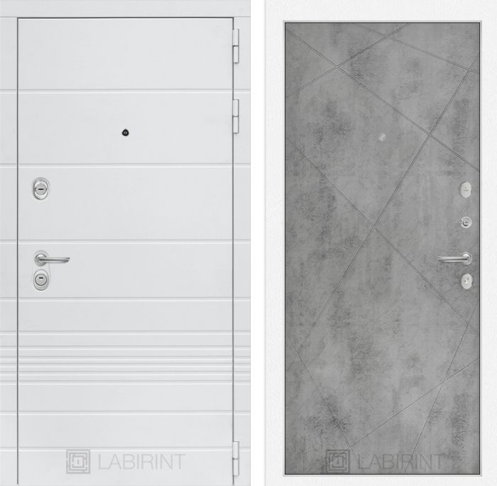 Входная дверь Лабиринт Трендо 24 - Бетон светлый