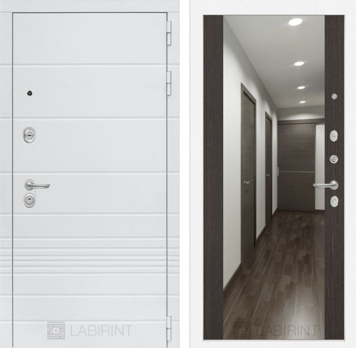 Входная дверь Лабиринт Трендо с Зеркалом Максимум - Венге