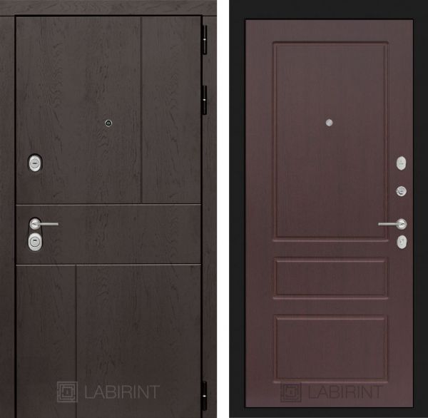 Входная дверь Лабиринт URBAN 03 - Орех премиум