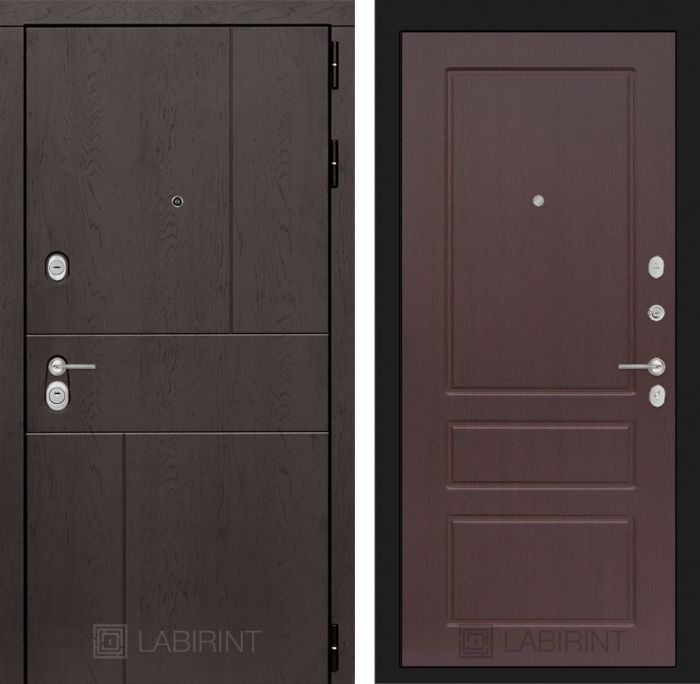 Входная дверь Лабиринт URBAN 03 - Орех премиум