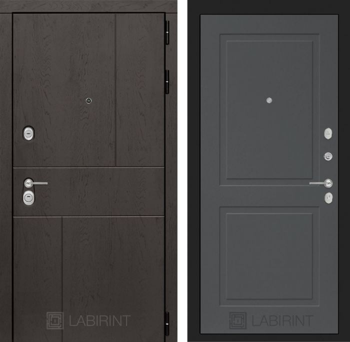Входная дверь Лабиринт URBAN 11 - Графит софт