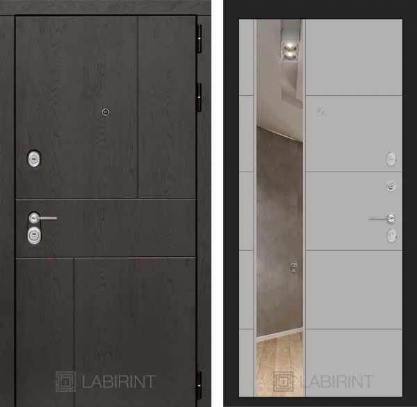 Входная дверь Лабиринт URBAN с Зеркалом 19 - Грей софт